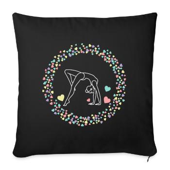 Gymnastics Gymnastics Gymnast Acrobatics Gift - Sofa pillowcase 17,3'' x 17,3'' (45 x 45 cm) - black - Front