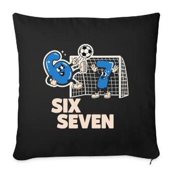 1,91 m italien Drôle de football doué - Housse de coussin décorative 45 x 45 cm - noir - Devant