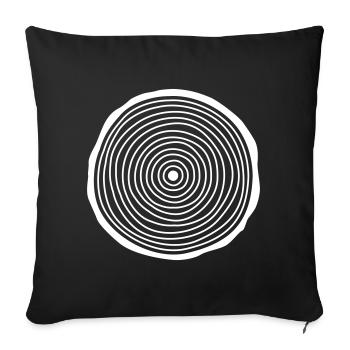 Tree Slice - Sofa pillowcase 17,3'' x 17,3'' (45 x 45 cm) - black - Front