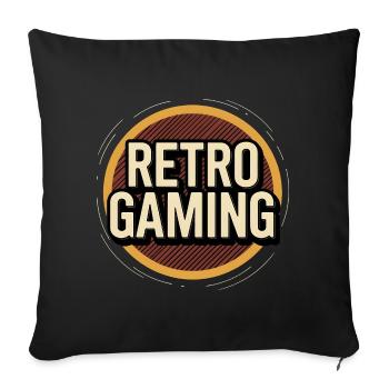 Jeux rétro - Housse de coussin décorative 45 x 45 cm - noir - Devant