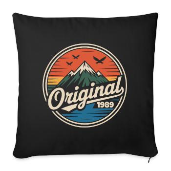 Original 1989 vintage retro 1989 birthday - Sofa pillowcase 17,3'' x 17,3'' (45 x 45 cm) - black - Front