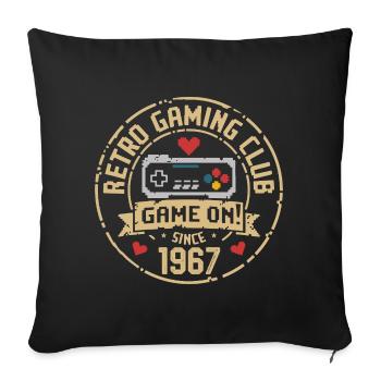 Vintage 1967 Anniversaire 1967 Cadeau 1967 - Housse de coussin décorative 45 x 45 cm - noir - Devant