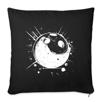 Bowling Sketch - Sofa pillowcase 17,3'' x 17,3'' (45 x 45 cm) - black - Front