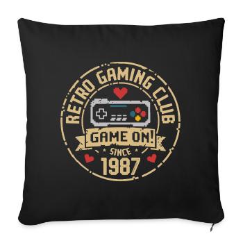 Vintage 1987 Geburtstag 1987 Geschenk 1987  - Sofakissenbezug 45 x 45 cm - Schwarz - Vorne