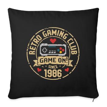 Vintage 1986 Birthday 1986 Gift 1986 - Sofa pillowcase 17,3'' x 17,3'' (45 x 45 cm) - black - Front