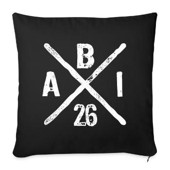 ABI 26 - Abitur - Gift - Contrast Design - Sofa pillowcase 17,3'' x 17,3'' (45 x 45 cm) - black - Front