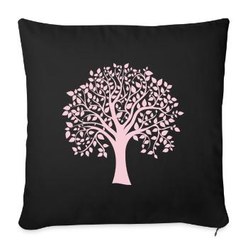 Icon Pink Jumbo Tree Print Silhouette - Sofakissenbezug 45 x 45 cm - Schwarz - Vorne