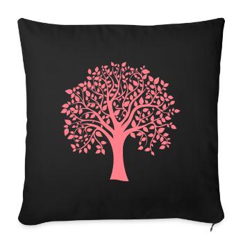 Icon Roter Jumbo-Baum Muster-Silhouette - Sofakissenbezug 45 x 45 cm - Schwarz - Vorne