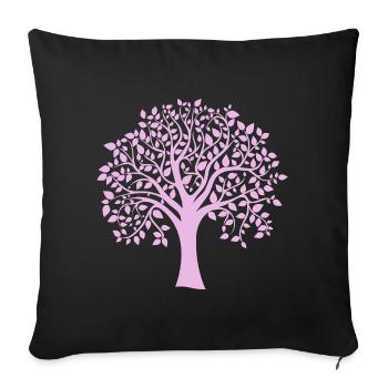 Icon Lila-Jumbo-Baum-Print-Silhouette - Sofakissenbezug 45 x 45 cm - Schwarz - Vorne