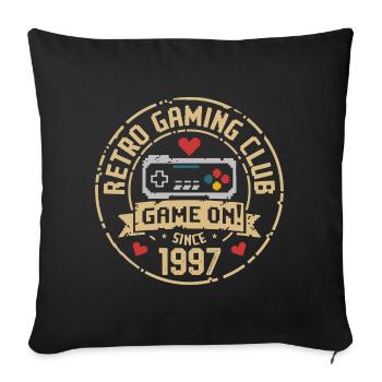 Vintage 1997 Birthday 1997 Gift 1997 - Sofa pillowcase 17,3'' x 17,3'' (45 x 45 cm) - black - Front