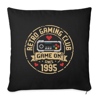 Vintage 1995 Anniversaire 1995 Cadeau 1995 - Housse de coussin décorative 45 x 45 cm - noir - Devant