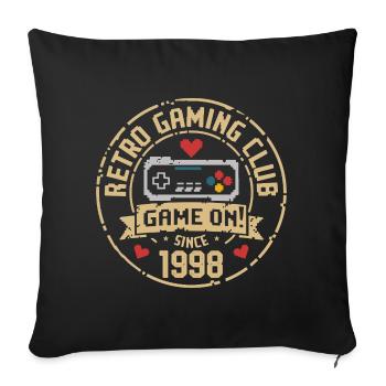 Millésime 1998 Anniversaire 1998 Cadeau 1998 - Housse de coussin décorative 45 x 45 cm - noir - Devant