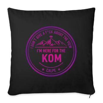 KOM Mountain Stamp Calpe - Housse de coussin décorative 45 x 45 cm - noir - Devant