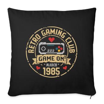 March 1985 Birthday Gift March 1985 Born - Sofa pillowcase 17,3'' x 17,3'' (45 x 45 cm) - black - Front