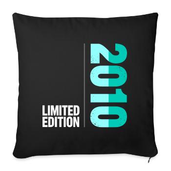 16 anniversaire 2010 Garçon Niveau 16 Débloqué - Housse de coussin décorative 45 x 45 cm - noir - Devant