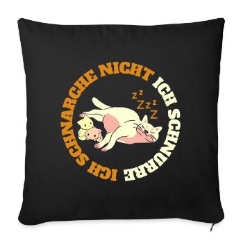 Chat - Housse de coussin décorative 45 x 45 cm - noir - Devant