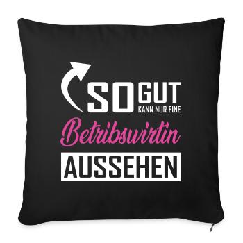 Only a business economist can look so good - Sofa pillowcase 17,3'' x 17,3'' (45 x 45 cm) - black - Front