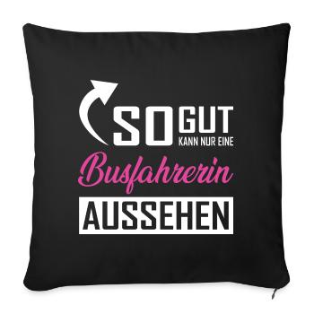 Seul un chauffeur de bus peut être aussi beau - Housse de coussin décorative 45 x 45 cm - noir - Devant