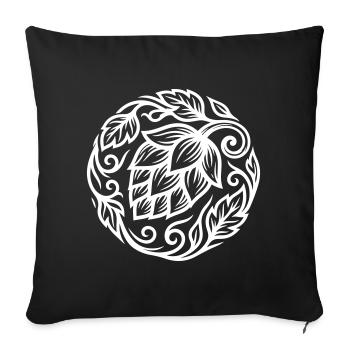 Hops Symbol Brewery - Sofa pillowcase 17,3'' x 17,3'' (45 x 45 cm) - black - Front