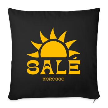 Salé Morocco Sun  - Sofa pillowcase 17,3'' x 17,3'' (45 x 45 cm) - black - Front