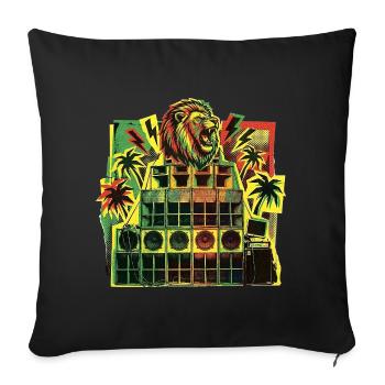 Jungle Dancehall Soundsystem - Sofakissenbezug 45 x 45 cm - Schwarz - Vorne