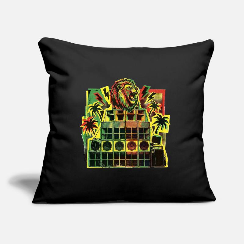 Système de son Jungle Dancehall Housse de coussin décorative 45 x 45 cm
