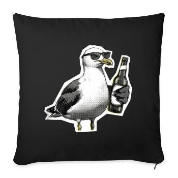 Côte de la Bière de la Mouette - Housse de coussin décorative 45 x 45 cm - noir - Devant