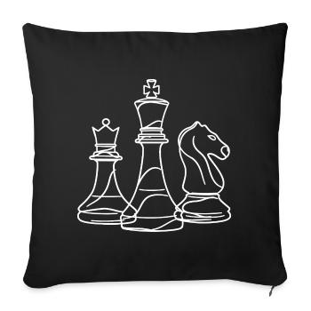 Chess Design for Men Gift - Sofa pillowcase 17,3'' x 17,3'' (45 x 45 cm) - black - Front