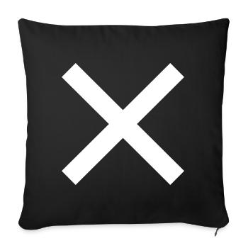 Signes X - Housse de coussin décorative 45 x 45 cm - noir - Devant