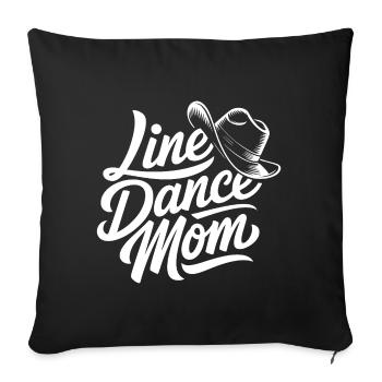 Line Dance Mom - Sofa pillowcase 17,3'' x 17,3'' (45 x 45 cm) - black - Front