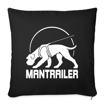 Riesenschnauzer MANTRAILER Suchhunde Hund Wilsigns - Sofakissenbezug 45 x 45 cm - Schwarz - Vorne