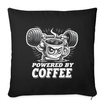 Tasse de café drôle pour la salle de sport et le bodybuilding masculin - Housse de coussin décorative 45 x 45 cm - noir - Devant