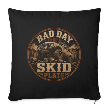 Off-Road Badge: Bad Day for the Hoof - Sofa pillowcase 17,3'' x 17,3'' (45 x 45 cm) - black - Front