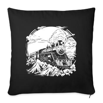Railroad - Sofa pillowcase 17,3'' x 17,3'' (45 x 45 cm) - black - Front