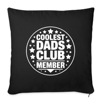 Coolest Dad Club Member - Sofa pillowcase 17,3'' x 17,3'' (45 x 45 cm) - black - Front