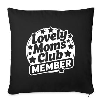 Membre du Club des Mamans Adorables - Housse de coussin décorative 45 x 45 cm - noir - Devant