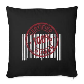 Certified Human - Sofa pillowcase 17,3'' x 17,3'' (45 x 45 cm) - black - Front