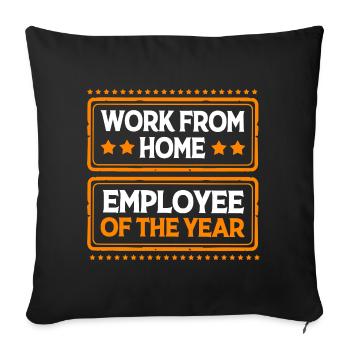 Employee of the Week Employee of the Month - Sofa pillowcase 17,3'' x 17,3'' (45 x 45 cm) - black - Front