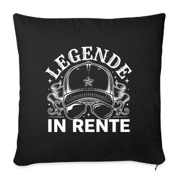 Legende Im Ruhestand Cap-Design - Sofakissenbezug 45 x 45 cm - Schwarz - Vorne