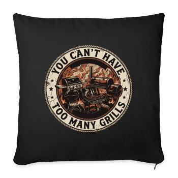 BBQ Humor Dad Grilling Summer Gift - Sofa pillowcase 17,3'' x 17,3'' (45 x 45 cm) - black - Front