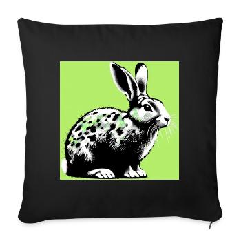 rabbit - Sofa pillowcase 17,3'' x 17,3'' (45 x 45 cm) - black - Front