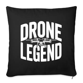Drohnenlegende - Sofakissenbezug 45 x 45 cm - Schwarz - Vorne