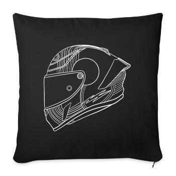 Casque Weis - Housse de coussin décorative 45 x 45 cm - noir - Devant