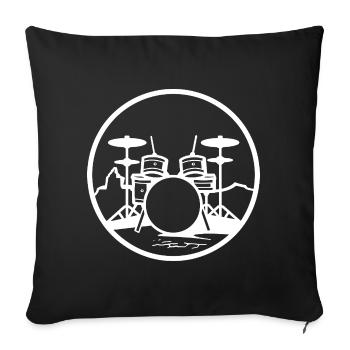 Trapset - Housse de coussin décorative 45 x 45 cm - noir - Devant