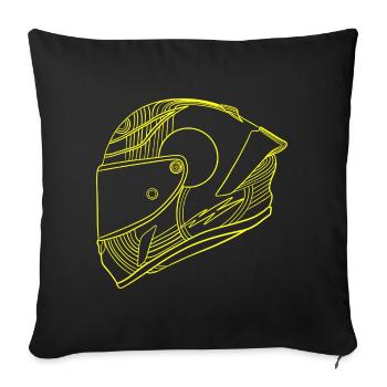 Helm - Sofakissenbezug 45 x 45 cm - Schwarz - Vorne