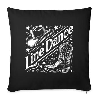 Line Dance Western Grafik - Sofakissenbezug 45 x 45 cm - Schwarz - Vorne