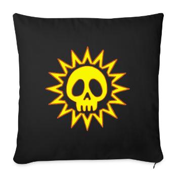 Sonnenschädel - Sofakissenbezug 45 x 45 cm - Schwarz - Vorne