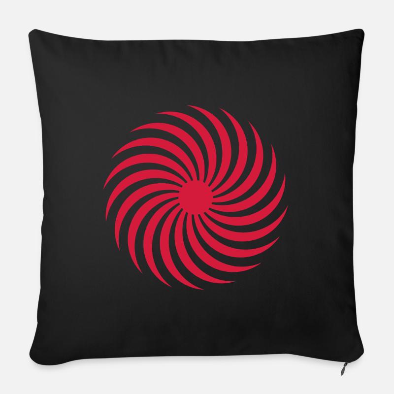 Spirale - Housse de coussin décorative 45 x 45 cm - noir