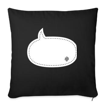 speech balloon patch - Sofakissenbezug 45 x 45 cm - Schwarz - Vorne