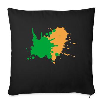 Paintball - Housse de coussin décorative 45 x 45 cm - noir - Devant